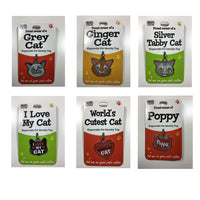 Wags & Whiskers Engravable Cat ID Tag Bag Charm Key Rings Lots Of Variations