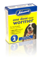 Johnsons One Dose Easy Wormer Dog Worm Worming Tablets Roundworm Tapeworm