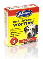 Johnsons One Dose Easy Wormer Dog Worm Worming Tablets Roundworm Tapeworm