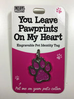 Wags & Whiskers Dog ID Tag Bag Charm Key Ring All Breeds
