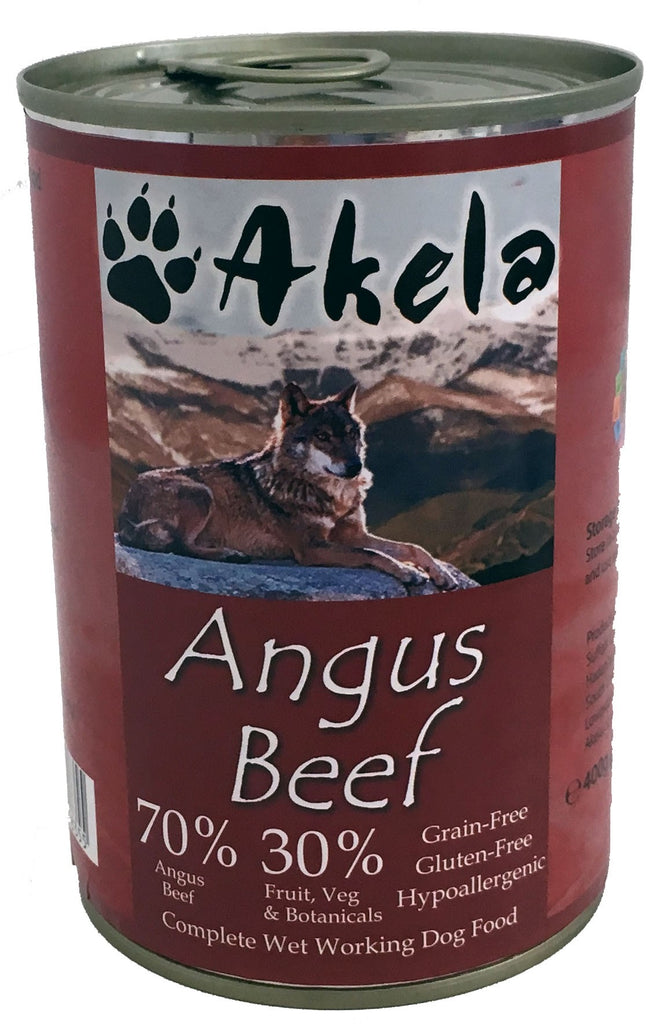 Akela Angus Beef Dog Can 400g