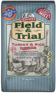 Skinners Field & Trial Turkey & Rice Hypoallergenic With Added Joint Aid 15kg