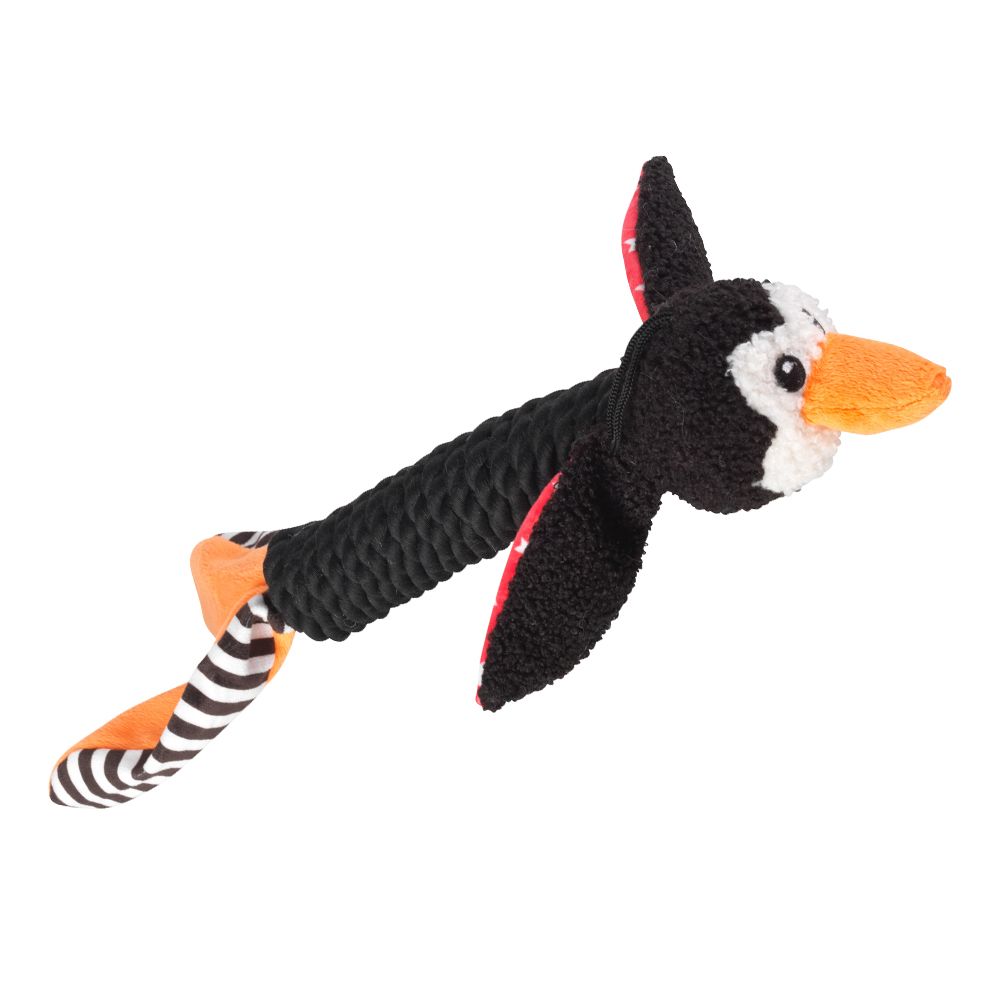 House of Paws Penguin Rope Thrower Christmas Dog Toy