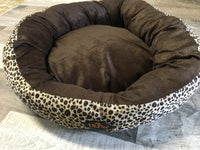 ViPet Leopard Print Donut Dog Bed