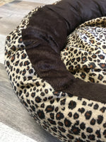 ViPet Leopard Print Donut Dog Bed