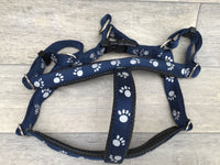 Rosewood Reflective Soft Protection Nylon Harness Navy Blue Large 1" German Shepherd