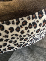 ViPet Leopard Print Donut Dog Bed