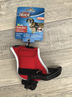 TRIXIE XDog Work Dog Style Saddle Shape Harness Reflective Padded Red XS-S: 25-45cm
