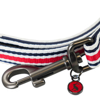 Joules Red Striped Dog Lead