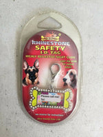 Lazybones Reflective/Rhinestone Dog ID Tag With Night Glow
