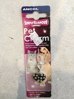 Ancol Simply Glamour Pet Dog Cat Charm ID Tag Silver Plated
