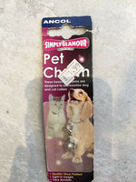 Ancol Simply Glamour Pet Dog Cat Charm ID Tag Silver Plated