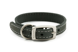 Ancol Timberwolf Leather Charcoal Grey Collars & Lead